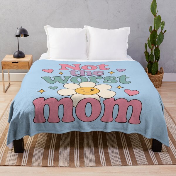 Item preview, Not the Worst Mom Funny Retro Flower designed and sold by pixiedustpaint.