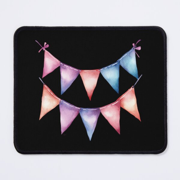 Item preview, Colorful Bunting on Black Background designed and sold by jierrfan.