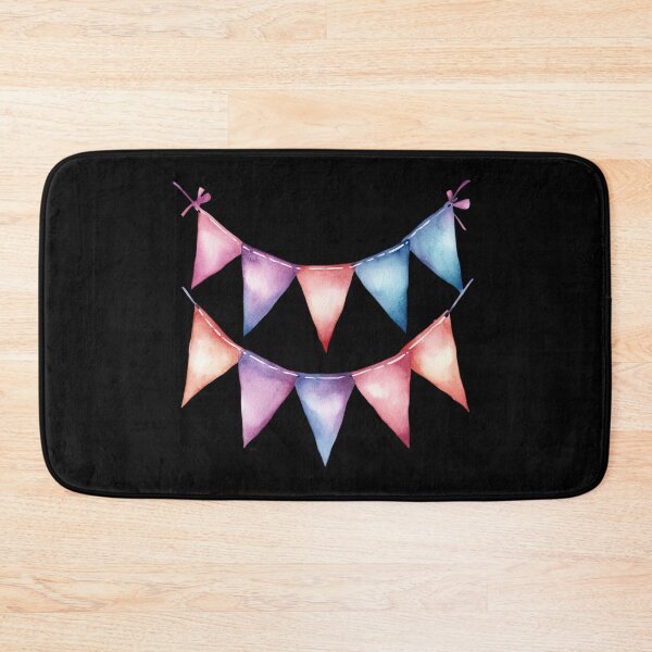 Item preview, Colorful Bunting on Black Background designed and sold by jierrfan.