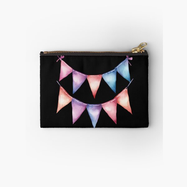 Item preview, Colorful Bunting on Black Background designed and sold by jierrfan.