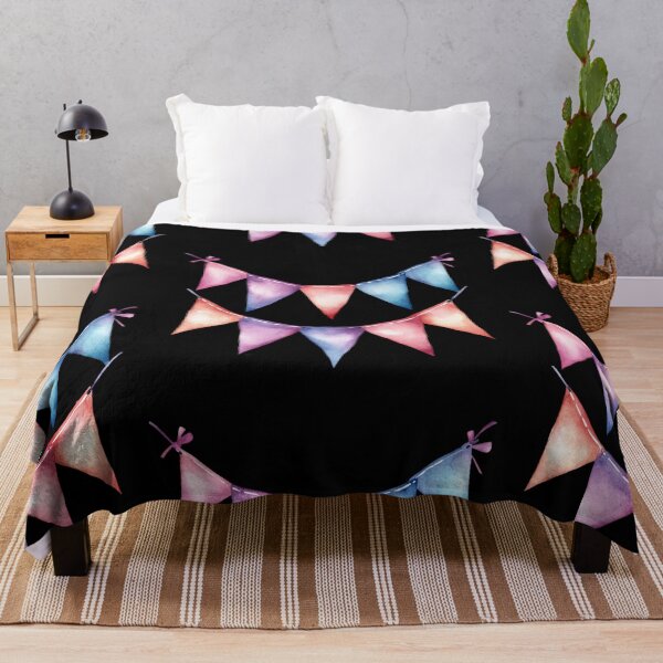 Item preview, Colorful Bunting on Black Background designed and sold by jierrfan.