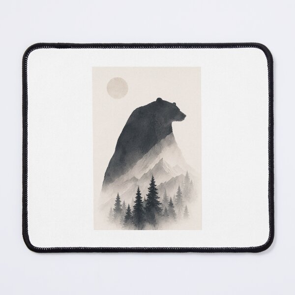 Item preview, Silent Strength | Minimal Nordic Bear Illustration designed and sold by Norvian.