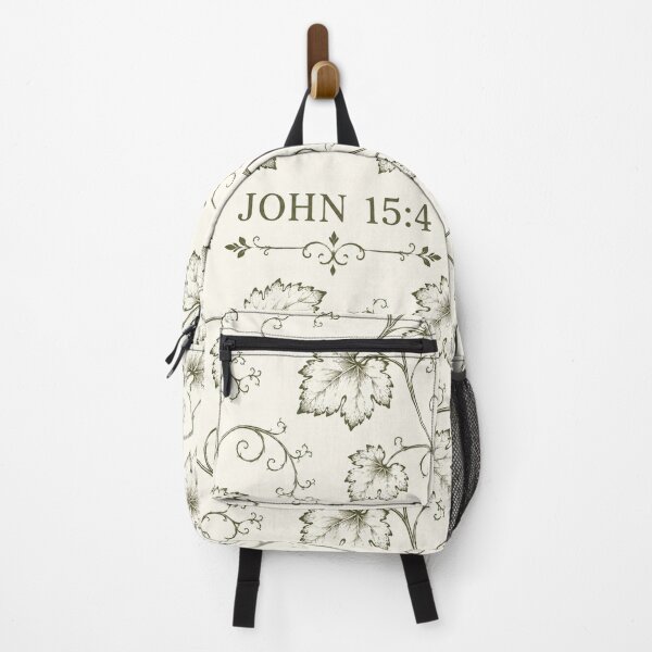 Item preview, John 15:4 Abide in Christ Grapevine Botanical Pattern designed and sold by Luvjesus2.