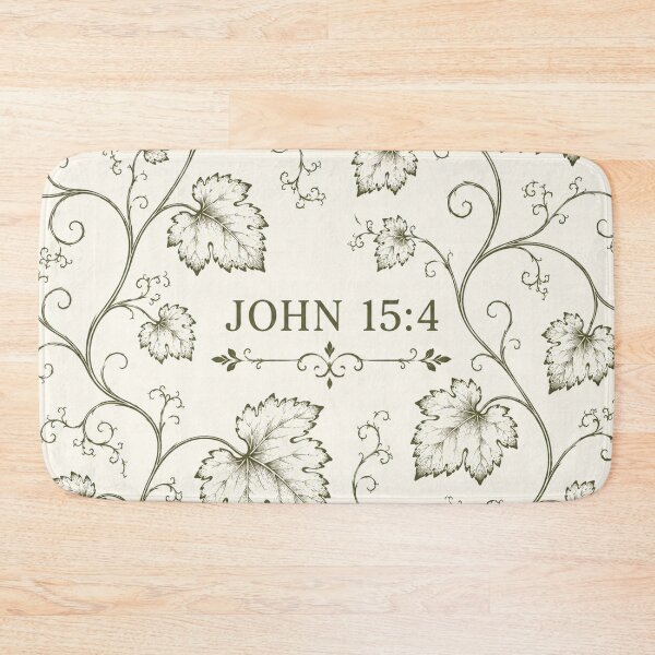 Item preview, John 15:4 Abide in Christ Grapevine Botanical Pattern designed and sold by Luvjesus2.
