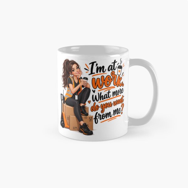 Item preview, Funny I'm At Work Sarcastic Quote designed and sold by Wild Ink Studio by Barbara.