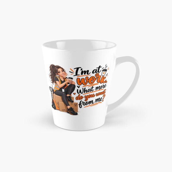 Item preview, Funny I'm At Work Sarcastic Quote designed and sold by Wild Ink Studio by Barbara.