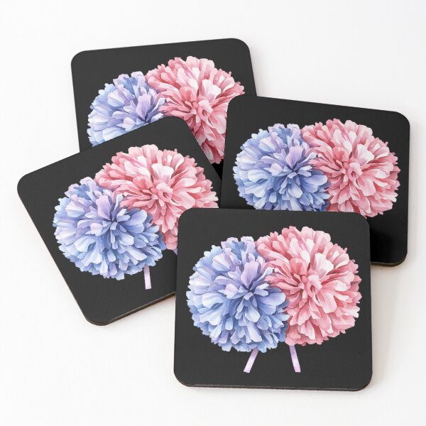 Item preview, Pink and Blue Pom Poms designed and sold by jierrfan.