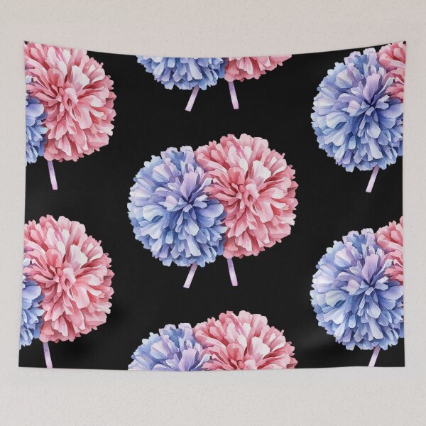 Item preview, Pink and Blue Pom Poms designed and sold by jierrfan.