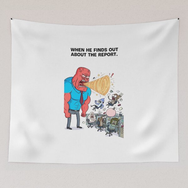 Item preview, When He Finds Out About The Report Angry Boss Yelling Office Humor designed and sold by FreakToons.