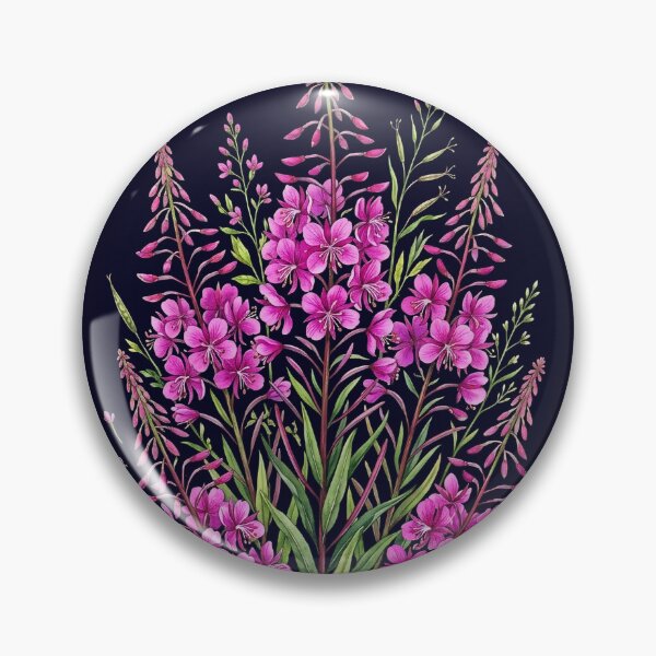 Item preview, Pink Fireweed Wildflower Botanical Floral Illustration designed and sold by LinaValearte.