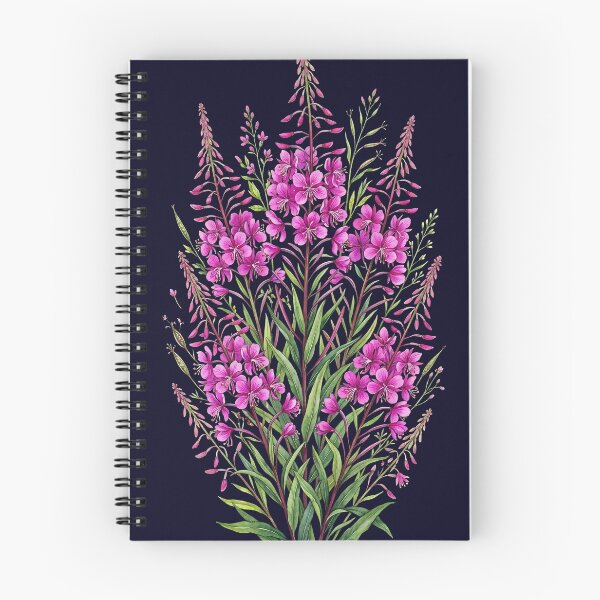 Item preview, Pink Fireweed Wildflower Botanical Floral Illustration designed and sold by LinaValearte.