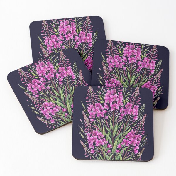 Item preview, Pink Fireweed Wildflower Botanical Floral Illustration designed and sold by LinaValearte.