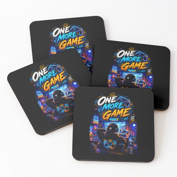 Item preview, One More Game – Funny Gamer Gaming Quote Design designed and sold by vizion design.