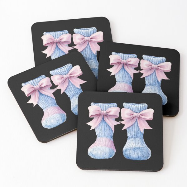 Item preview, Blue Baby Booties with Pink Bows designed and sold by jierrfan.