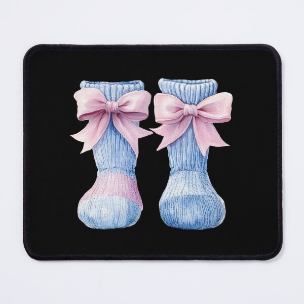 Item preview, Blue Baby Booties with Pink Bows designed and sold by jierrfan.