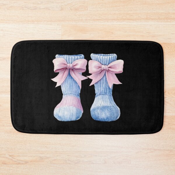 Item preview, Blue Baby Booties with Pink Bows designed and sold by jierrfan.