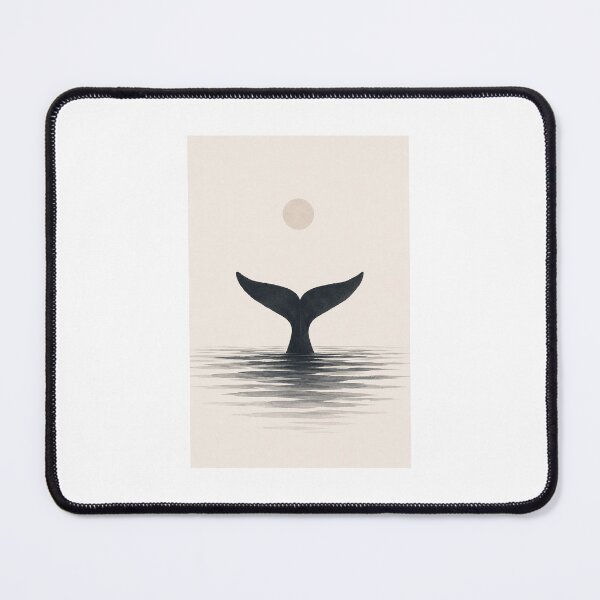 Item preview, Silent Depth | Minimal Nordic Whale Tail Illustration designed and sold by Norvian.