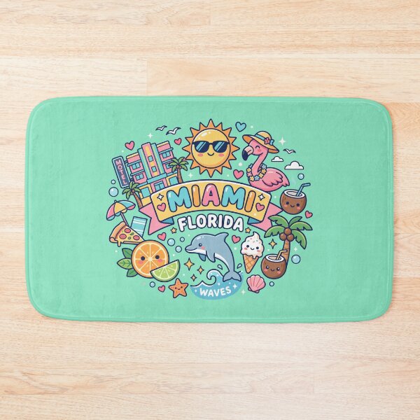 Item preview, Miami Florida Waves Cute Summer Vacation  designed and sold by Amir Faysal.