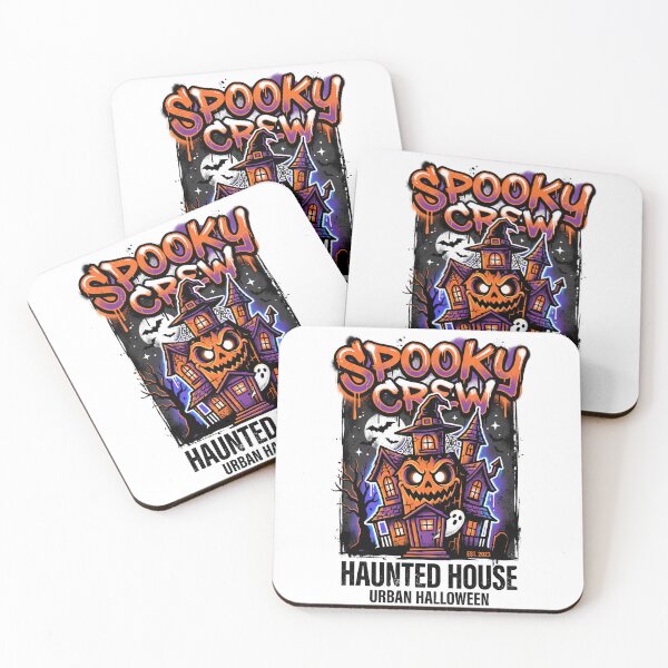 Item preview, Spooky Crew Haunted House Urban Halloween Spooky Vibe Tee designed and sold by DarylWelsh2024.