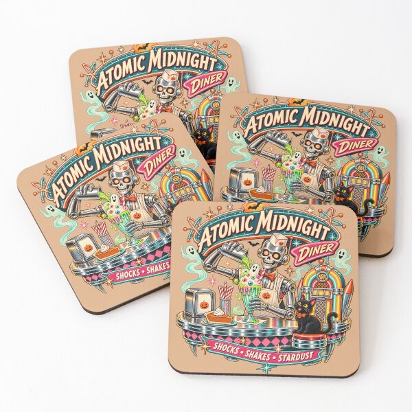 Item preview, Atomic Midnight Diner Halloween Retro designed and sold by Normandy Road Heritage™ - Vintage Garage Art.