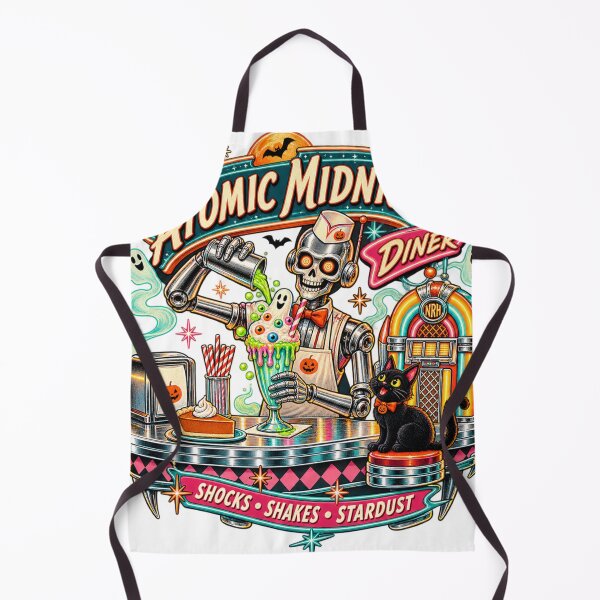 Item preview, Atomic Midnight Diner Halloween Retro designed and sold by Normandy Road Heritage™ - Vintage Garage Art.