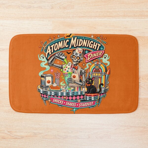 Item preview, Atomic Midnight Diner Halloween Retro designed and sold by Normandy Road Heritage™ - Vintage Garage Art.