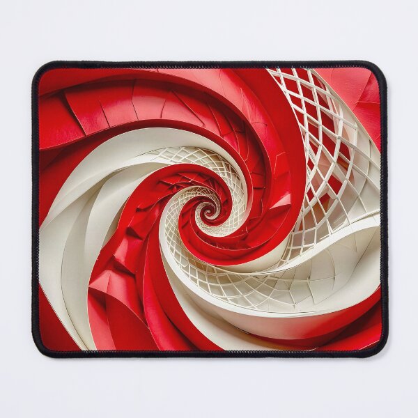 Item preview, Spiral of Red and White Curves designed and sold by Vicky Brago-Mitchell®.