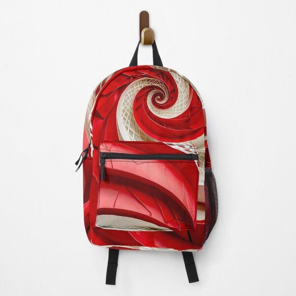 Item preview, Spiral of Red and White Curves designed and sold by Vicky Brago-Mitchell®.