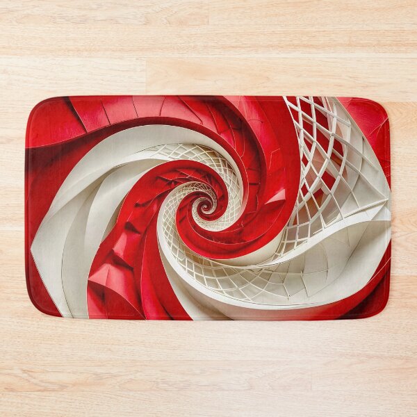 Item preview, Spiral of Red and White Curves designed and sold by Vicky Brago-Mitchell®.