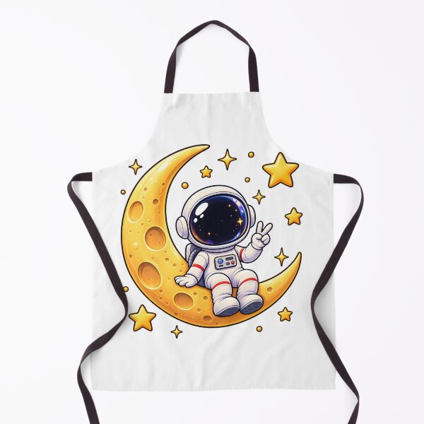 Item preview, Cute Astronaut Sitting on Crescent Moon designed and sold by TinyWeird.