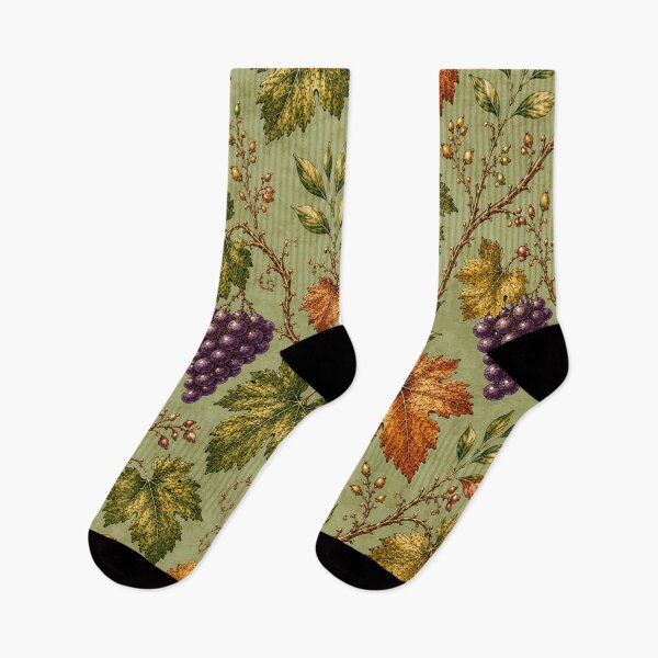 Item preview, Vintage Autumn Grapevine Leaves and Grapes Pattern Fall Color Fall Season designed and sold by Luvjesus2.