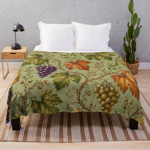Item preview, Vintage Autumn Grapevine Leaves and Grapes Pattern Fall Color Fall Season designed and sold by Luvjesus2.