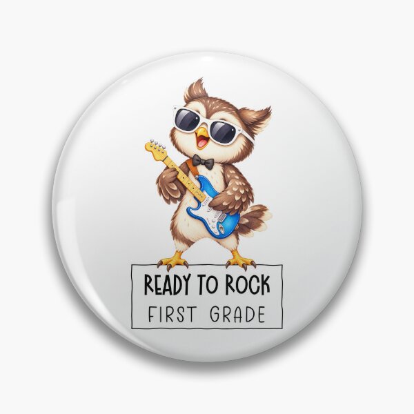 Item preview, Ready to Rock First Grade Owl – Back to School Gift designed and sold by Abenteuer Grundschule.