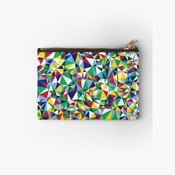 Item preview, Fiji (Viti) Light Blue, Dark Blue, White, Red, Green & Yellow Triangular Mosaic Pattern Design designed and sold by DymondDesigns.