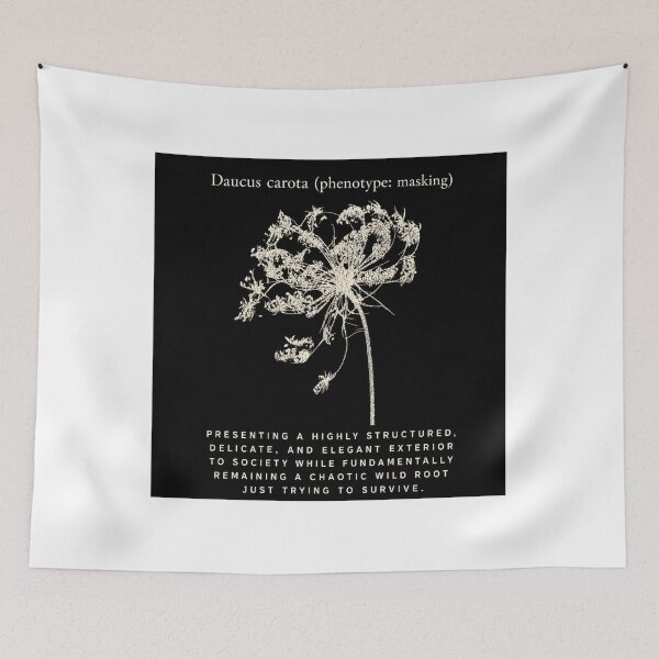 Item preview, Phenotype Masking Queen Annes Lace Handmade Cyanotype Psychology Art designed and sold by The Snarky Ph.D.: A Study in Botanicals .