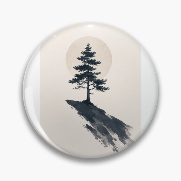 Item preview, Silent Stand | Minimal Nordic Pine Tree Illustration designed and sold by Norvian.