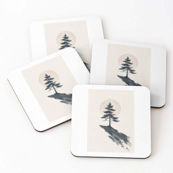Item preview, Silent Stand | Minimal Nordic Pine Tree Illustration designed and sold by Norvian.