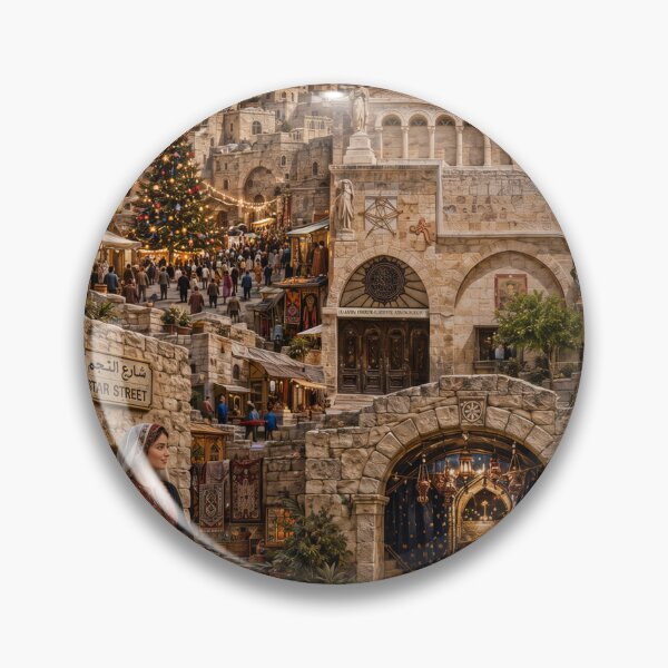 Item preview, Bethlehem Palestine Vintage Travel Art designed and sold by CHC.