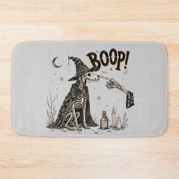Item preview, funny Halloween Witchy Skeleton Dog Spooky Vibes gift designed and sold by Amzkao.