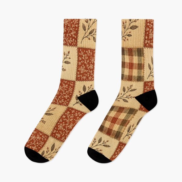 Item preview, Cozy Autumn Patchwork Botanical Plaid Fall Pattern Fall Color Fall Season designed and sold by Luvjesus2.