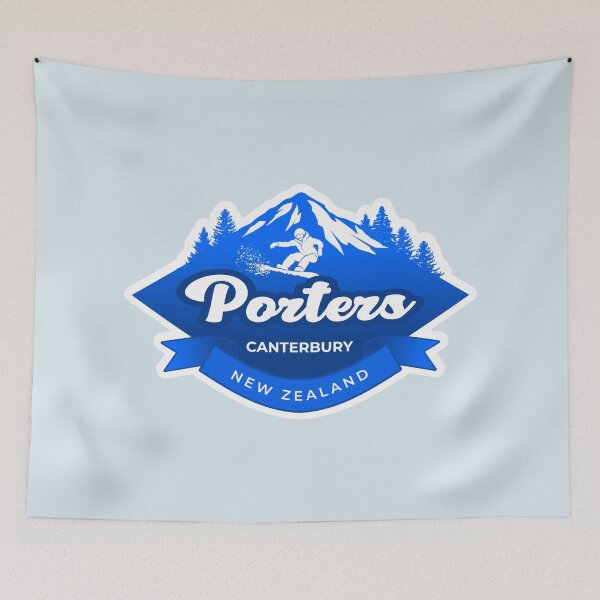 Item preview, Porters Ski Field, Canterbury - Blue designed and sold by MY NEW ZEALAND.