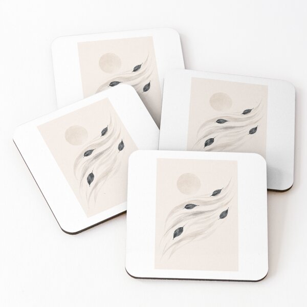 Item preview, Silent Drift | Minimal Nordic Leaf & Wind Illustration designed and sold by Norvian.
