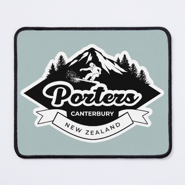 Item preview, Porters Ski Field, Canterbury - Black designed and sold by MY NEW ZEALAND.
