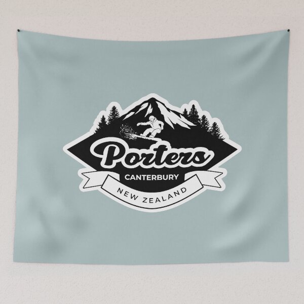 Item preview, Porters Ski Field, Canterbury - Black designed and sold by MY NEW ZEALAND.