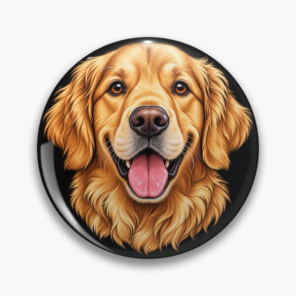 Item preview, Happy Golden Retriever Dog Portrait – Cute Dog Lover Design designed and sold by getpressedshirt.