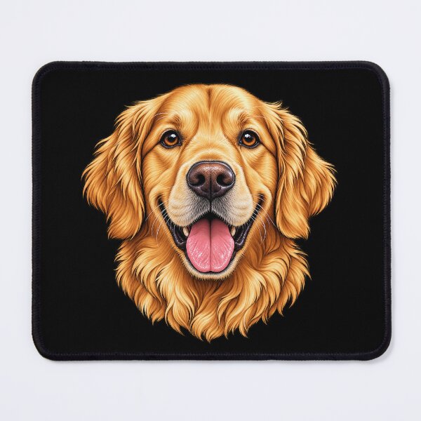 Item preview, Happy Golden Retriever Dog Portrait – Cute Dog Lover Design designed and sold by getpressedshirt.