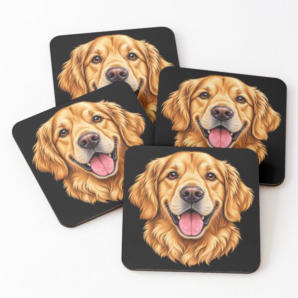 Item preview, Happy Golden Retriever Dog Portrait – Cute Dog Lover Design designed and sold by getpressedshirt.