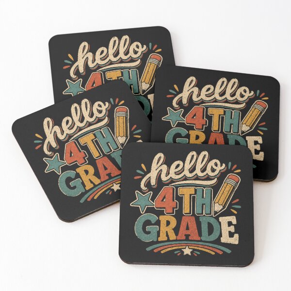 Item preview, Hello 4th Grade Retro School Pencil designed and sold by Moizento.
