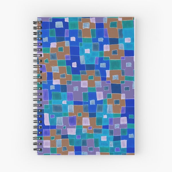 Item preview, Dark Blue and Orange Inverted Geometric Squares designed and sold by Honeybee Cameron.