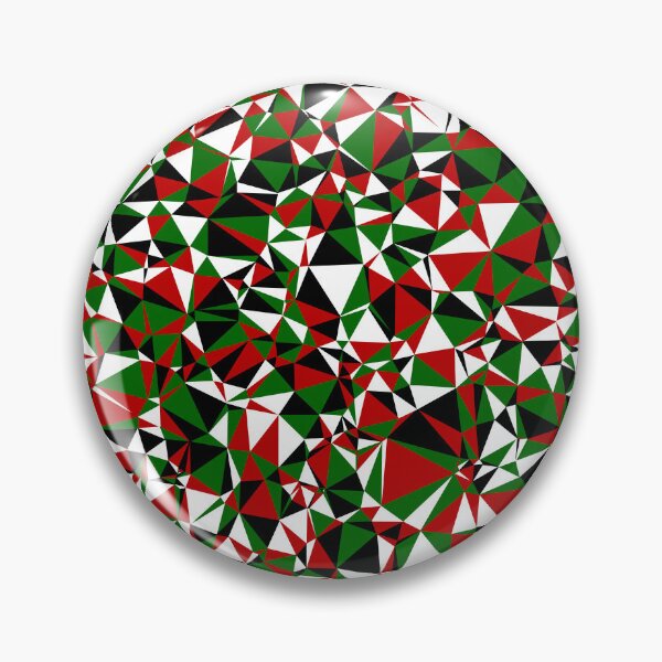 Item preview, Kenya Black, White, Red & Green Triangular Mosaic Pattern Design designed and sold by DymondDesigns.